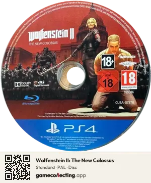 Wolfenstein II: The New Colossus PlayStation 4, PAL disc