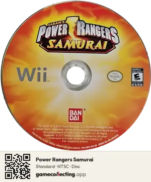 Power Rangers Samurai Nintendo Wii, NTSC disc
