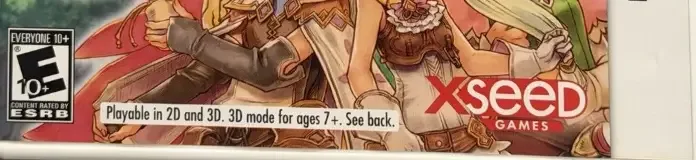 Rune Factory 4, the ESRB box on its front