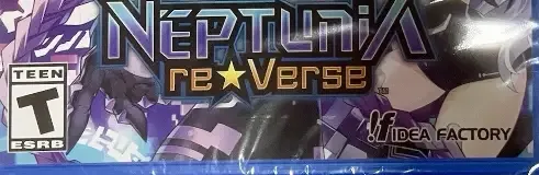Neptunia ReVerse, the ESRB box on its front