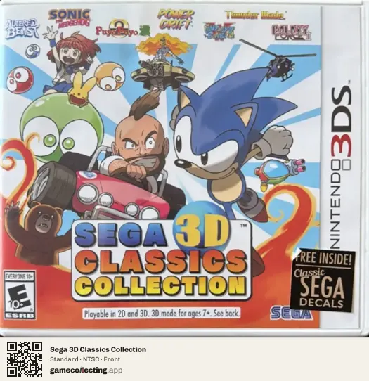 Sega 3D Classics Collection Nintendo 3DS, NTSC box front
