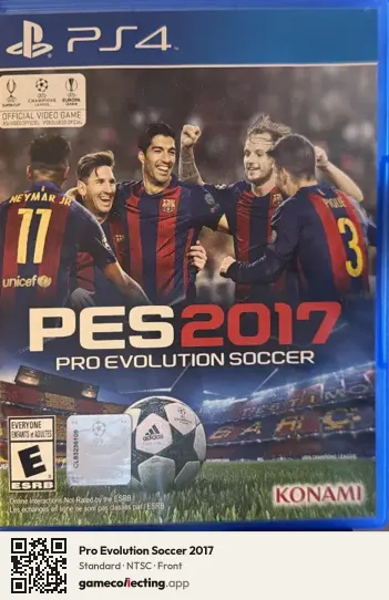Pro Evolution Soccer 2017 PlayStation 4, NTSC box front