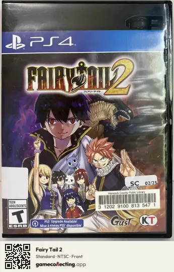 Fairy Tail 2 PlayStation 4, NTSC box front