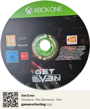 Get Even Xbox One, PAL disc