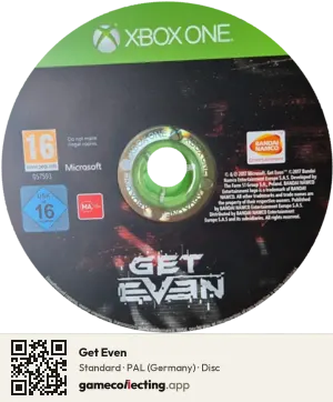 Get Even Xbox One, PAL disc