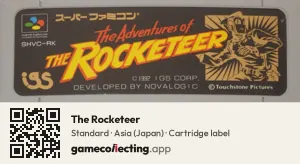 The Rocketeer Super Nintendo Entertainment System, Asia cartridge label