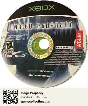 Indigo Prophecy Xbox, NTSC disc