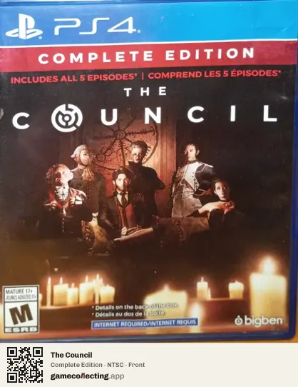 The Council PlayStation 4, NTSC box front