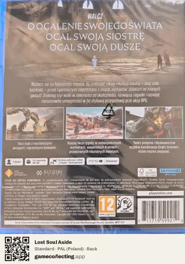 Lost Soul Aside PlayStation 5, Poland box back