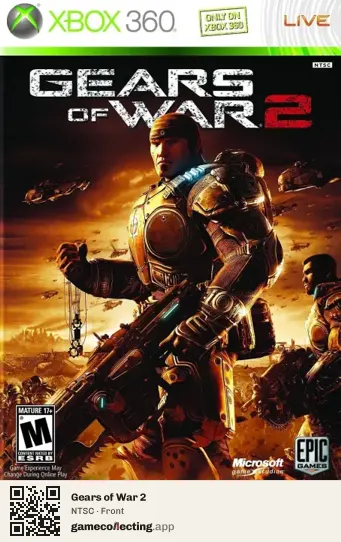 Gears of War 2 Xbox 360, NTSC box front
