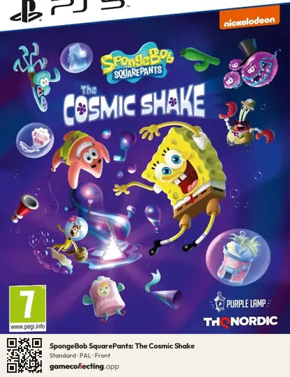 SpongeBob SquarePants: The Cosmic Shake PlayStation 5, PAL box front