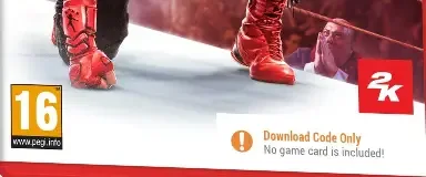 WWE 2K25, the PEGI square on its front