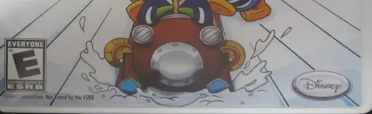 Club Penguin: Game Day!, the ESRB box on its front