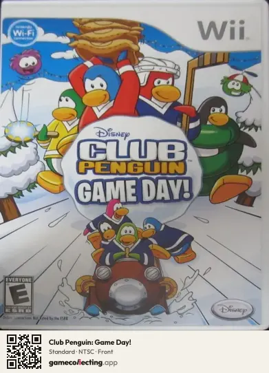 Club Penguin: Game Day! Nintendo Wii, NTSC box front