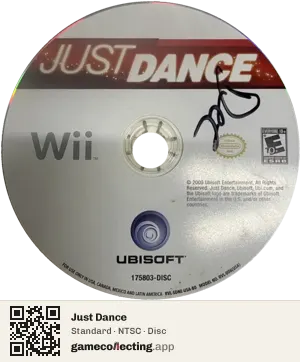 Just Dance Nintendo Wii, NTSC disc