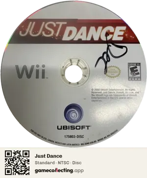 Just Dance Nintendo Wii, NTSC disc
