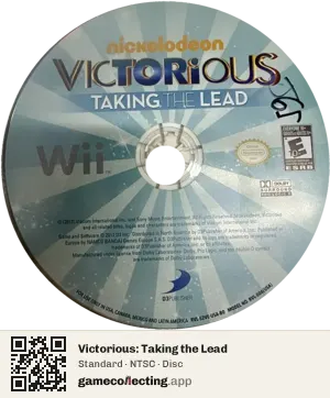 Victorious: Taking the Lead Nintendo Wii, NTSC disc