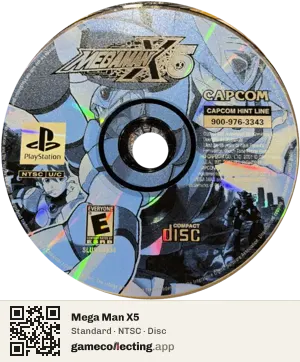 Mega Man X5 PlayStation, NTSC disc