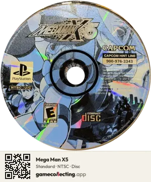 Mega Man X5 PlayStation, NTSC disc