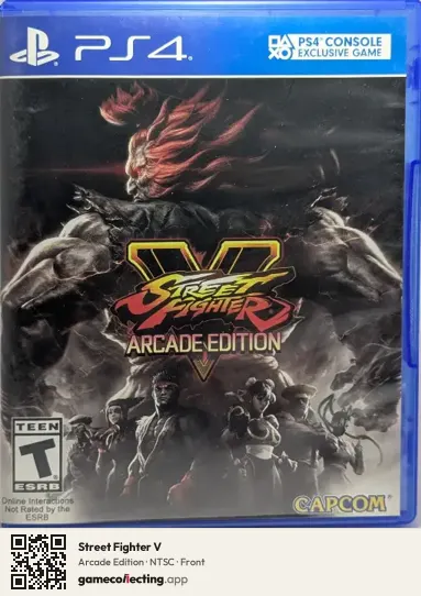 Street Fighter V PlayStation 4, NTSC box front