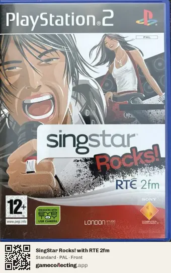 SingStar Rocks! with RTE 2fm PlayStation 2, PAL box front