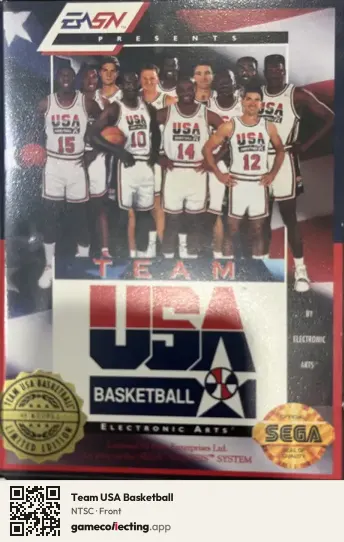 Team USA Basketball Sega Mega Drive / Genesis, NTSC box front
