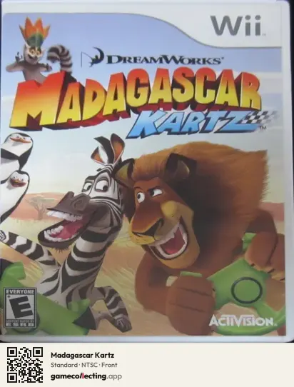 Madagascar Kartz Nintendo Wii, NTSC box front
