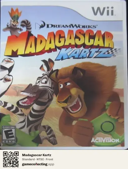 Madagascar Kartz Nintendo Wii, NTSC box front