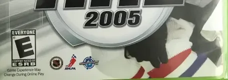 NHL 2005, the ESRB box on its front