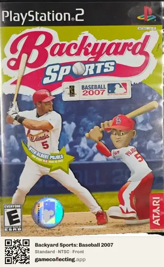Backyard Sports: Baseball 2007 PlayStation 2, NTSC box front