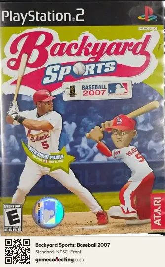 Backyard Sports: Baseball 2007 PlayStation 2, NTSC box front