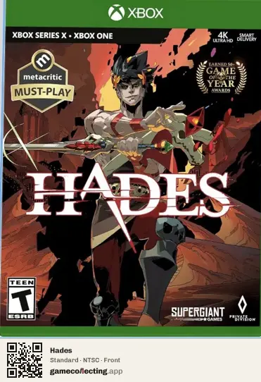 Hades Xbox Series X, NTSC box front