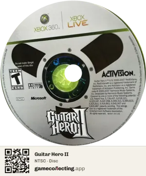 Guitar Hero II Xbox 360, NTSC disc