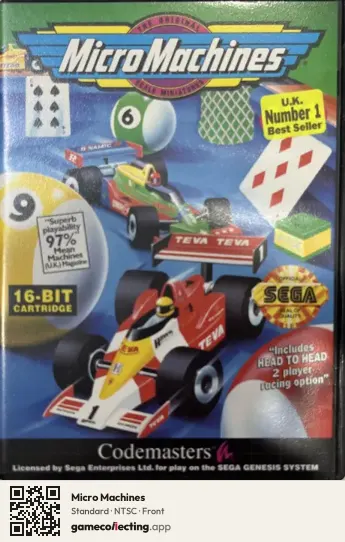 Micro Machines Sega Mega Drive / Genesis, NTSC box front