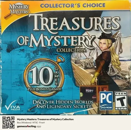 Mystery Masters: Treasures of Mystery Collection Computer, NTSC box front