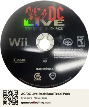 AC/DC Live: Rock Band Track Pack Nintendo Wii, NTSC disc