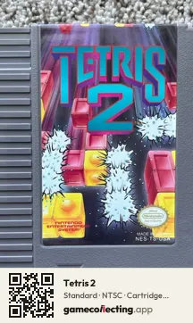 Tetris 2 Nintendo Entertainment System, NTSC cartridge label