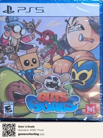 Guts 'n Goals PlayStation 5, NTSC box front
