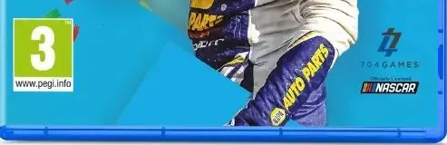 NASCAR Heat 5, the PEGI square on its front