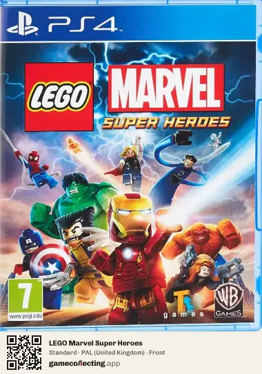LEGO Marvel Super Heroes PlayStation 4, United Kingdom box front