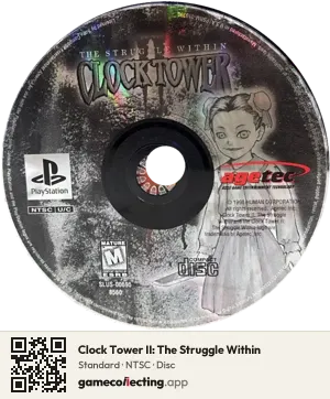 Clock Tower II: The Struggle Within PlayStation, NTSC disc