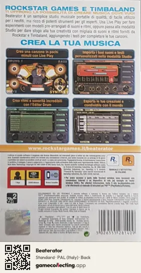 Beaterator PlayStation Portable, Italy box back