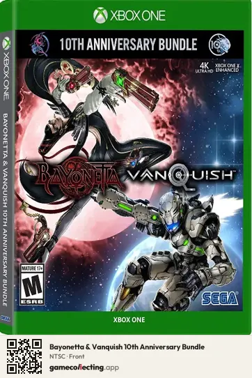 Bayonetta & Vanquish 10th Anniversary Bundle Xbox One, NTSC box front