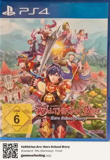 Valthirian Arc: Hero School Story PlayStation 4, Germany box front