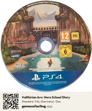Valthirian Arc: Hero School Story PlayStation 4, PAL disc