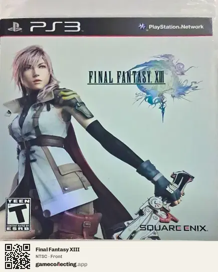 Final Fantasy XIII PlayStation 3, NTSC box front