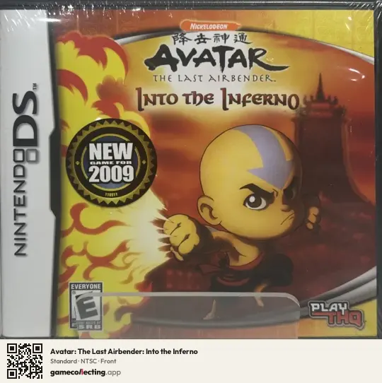 Avatar: The Last Airbender: Into the Inferno Nintendo DS, NTSC box front
