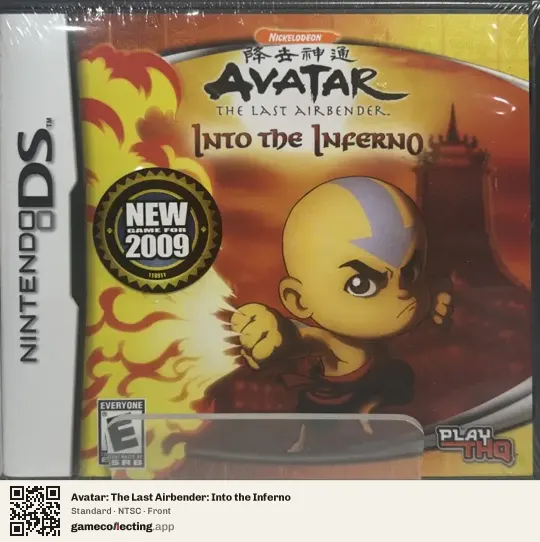 Avatar: The Last Airbender: Into the Inferno Nintendo DS, NTSC box front