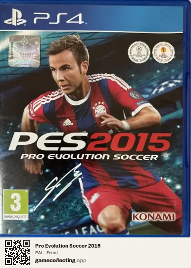Pro Evolution Soccer 2015 PlayStation 4, PAL box front