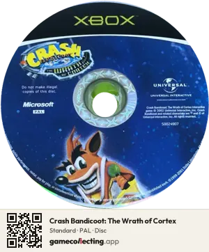 Crash Bandicoot: The Wrath of Cortex Xbox, PAL disc